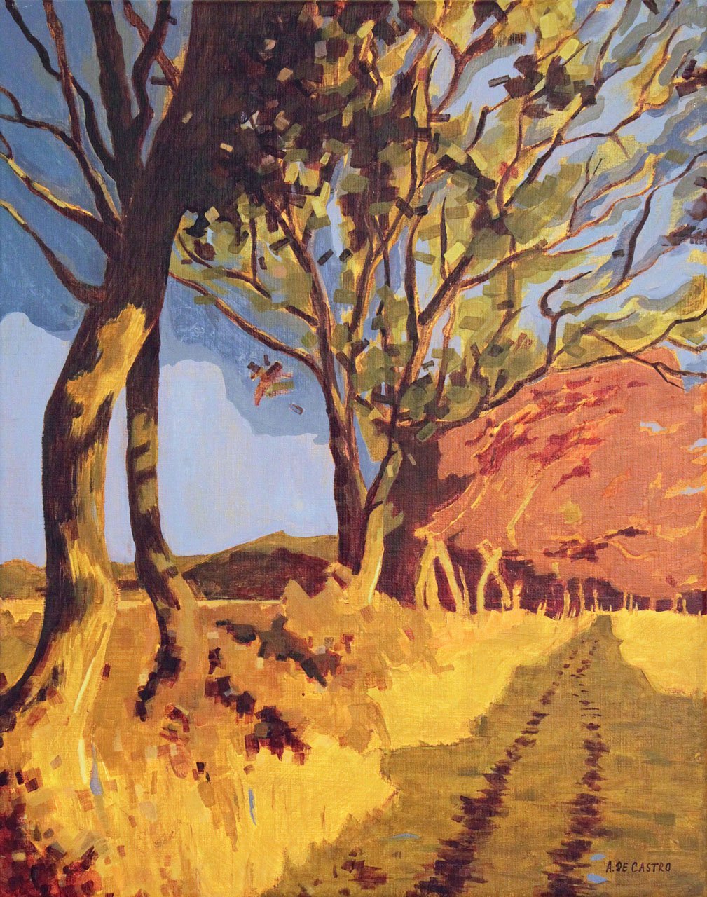 Anémone de Castro-A Walk in the Countryside-acryl op doek-40x50cm·